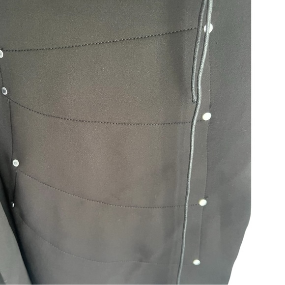 Goth tunic dress  long black corset sides size 3L pop over studded warrior - Picture 12 of 14